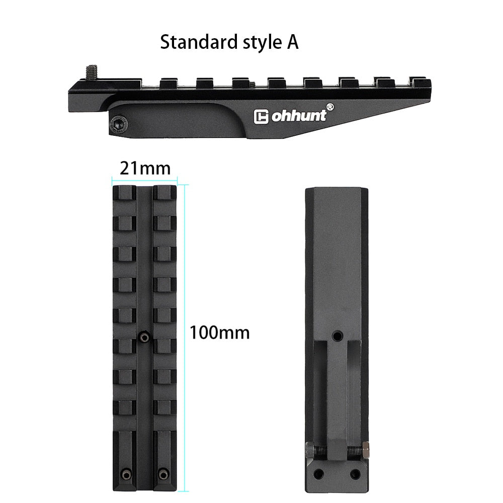 WINFREE AK 47/74 Rear Sight Rail Mount for Red Dot Sight Low Profile - Image 3