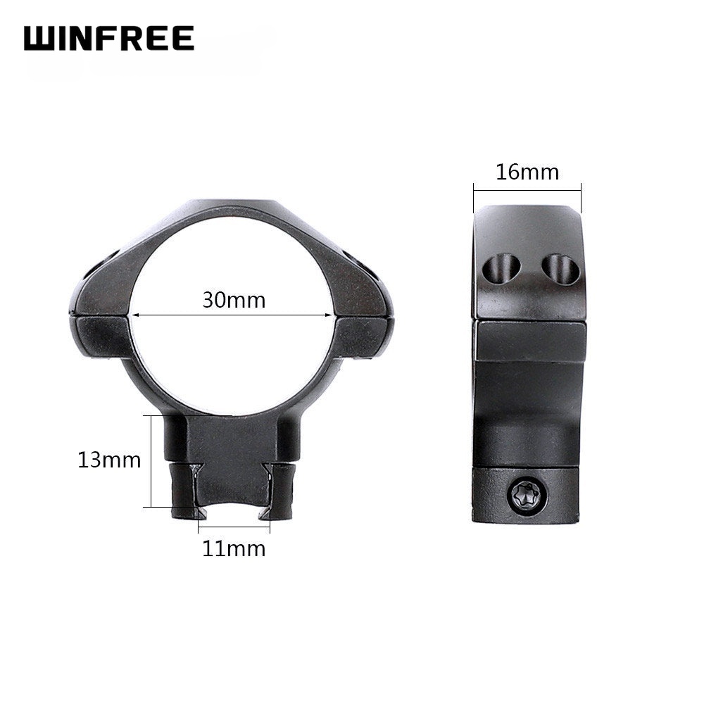 WINFREE 11mm Dovetail 30mm Scope Rings High Profile - Image 4