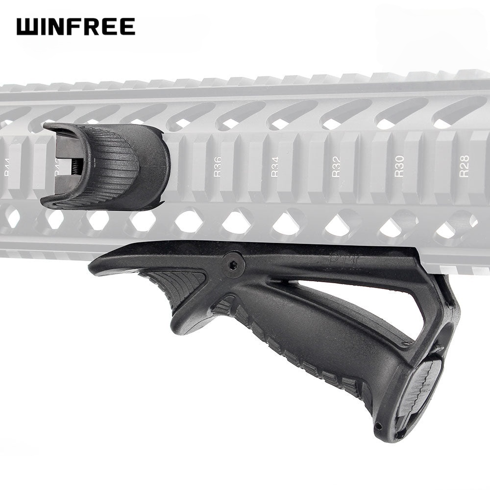 WINFREE AR-15 Picatinny Angled Foregrip with Thumb Rest Combo Polymer - Image 2