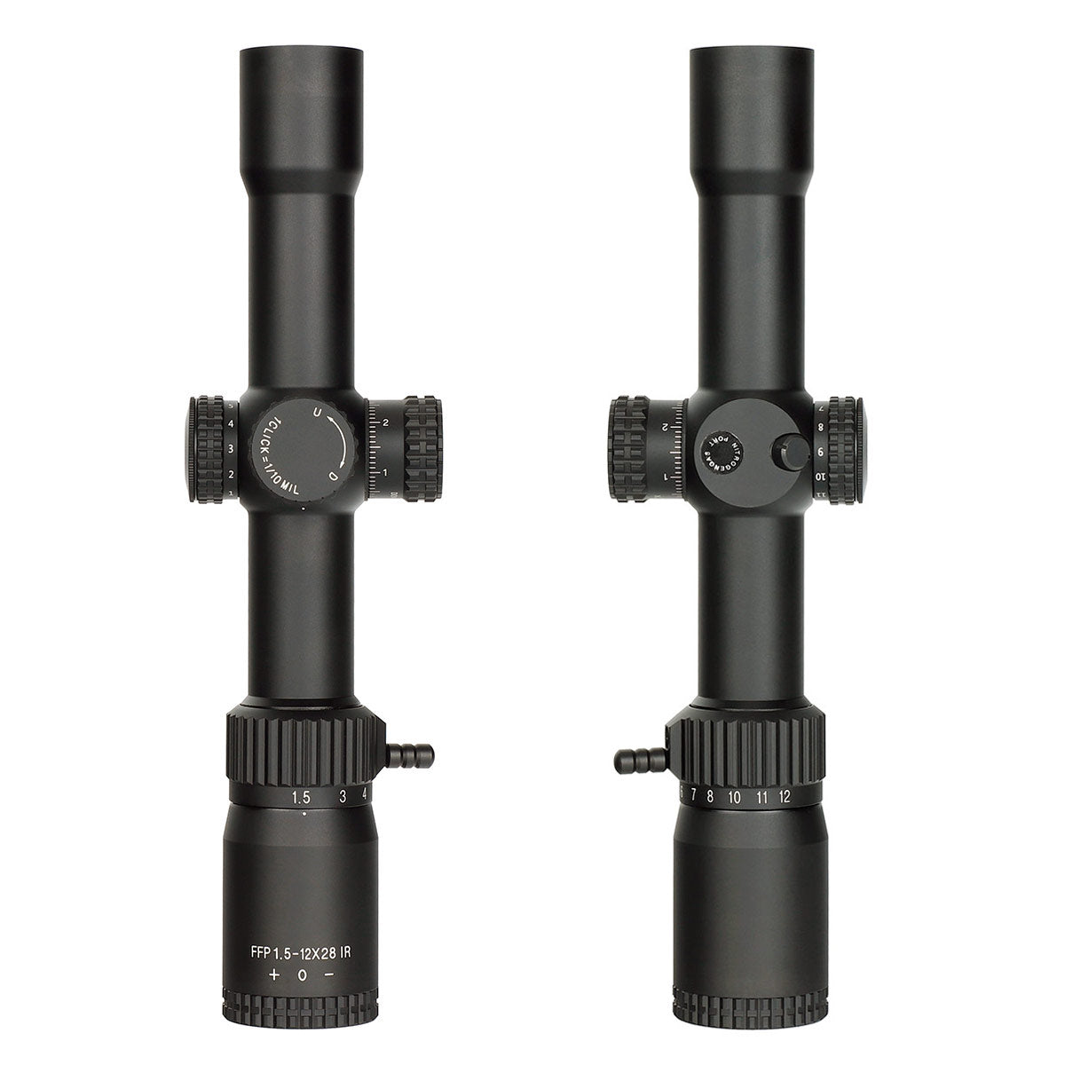 WINFREE® LR FFP 1.5-12X28 IR Scope, Glass Etched Reticle, Red Illumination, Turrets Lock Reset - Image 13