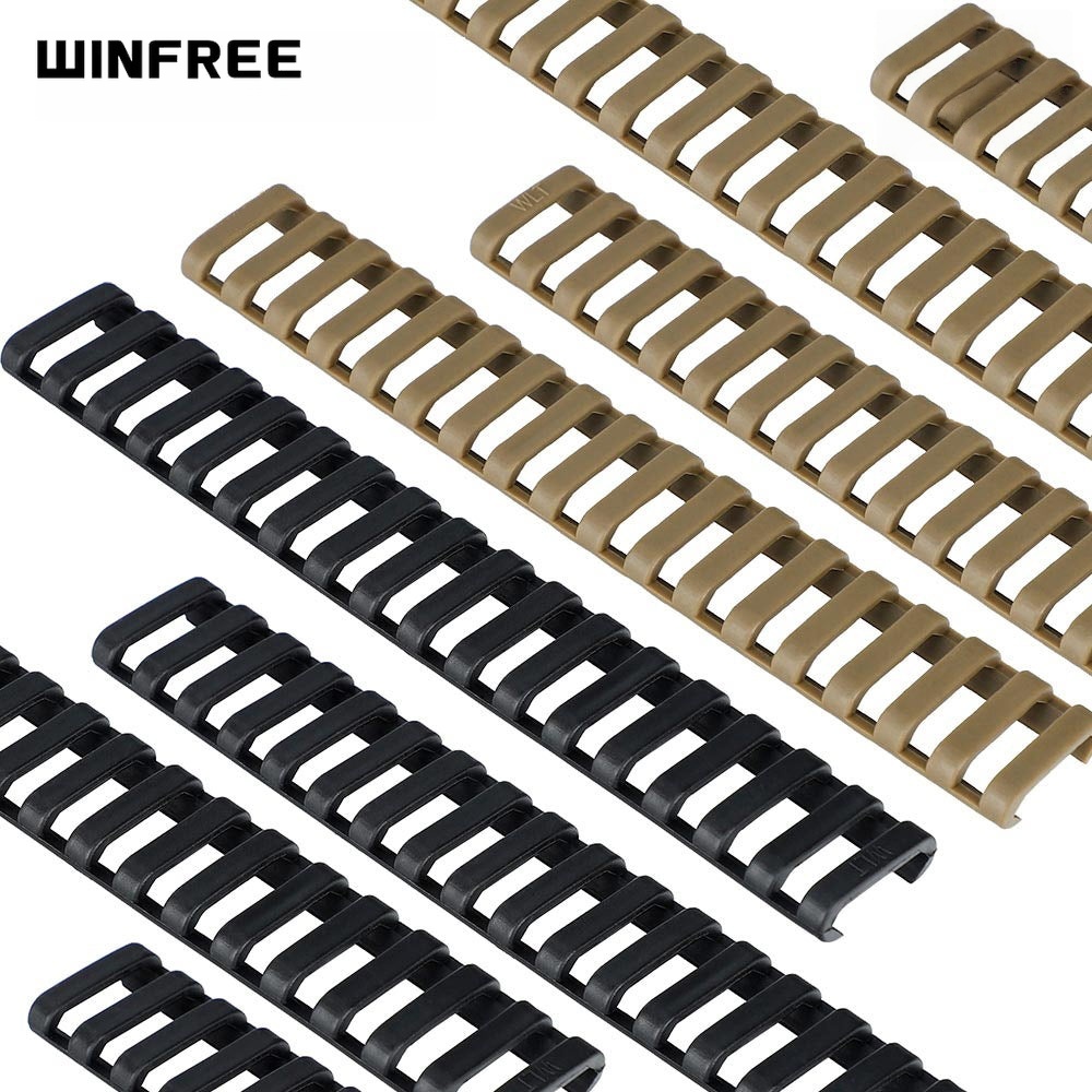 WINFREE AR15 Picatinny Rail Covers Rubber Ladder Rail Panel 4PCs /set