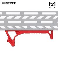 WINFREE AR-15 Angled Foregrip Link Curved Handstop for M-Lok Handguard - Red