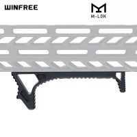 WINFREE AR-15 Link Curved Handstop Metal Angled Foregrip 4.6" fit M-lok Handguard - Black,Red,Desert Dirt Color
