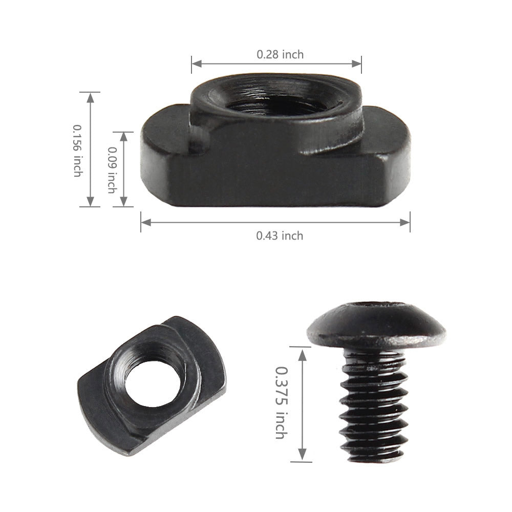WINFREE M-LOK Screw T-Nut Replacement Set mlok Hardware for Rail Sections 10-Pack - Image 2