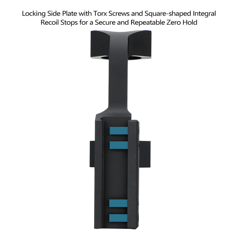 WINFREE Picatinny Cantilever 30mm Scope Mount with Square Integral Recoil Stops - Image 3