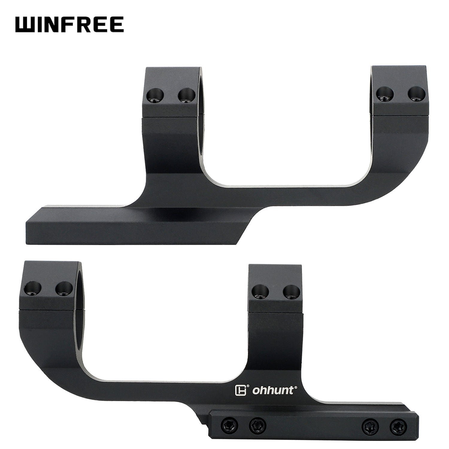 WINFREE Picatinny Cantilever 30mm Scope Mount with Square Integral Recoil Stops - Image 5