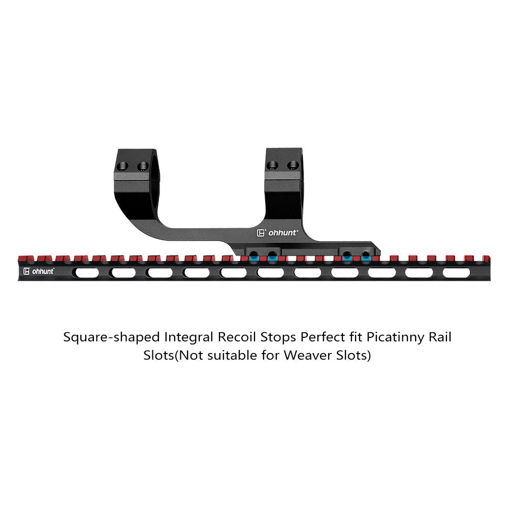WINFREE Picatinny Cantilever 30mm Scope Mount with Square Integral Recoil Stops - Image 2