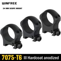 WINFREE Pro 7075 Aluminum 34mm Scope Rings for Picatinny Rail - High Med Low Profile