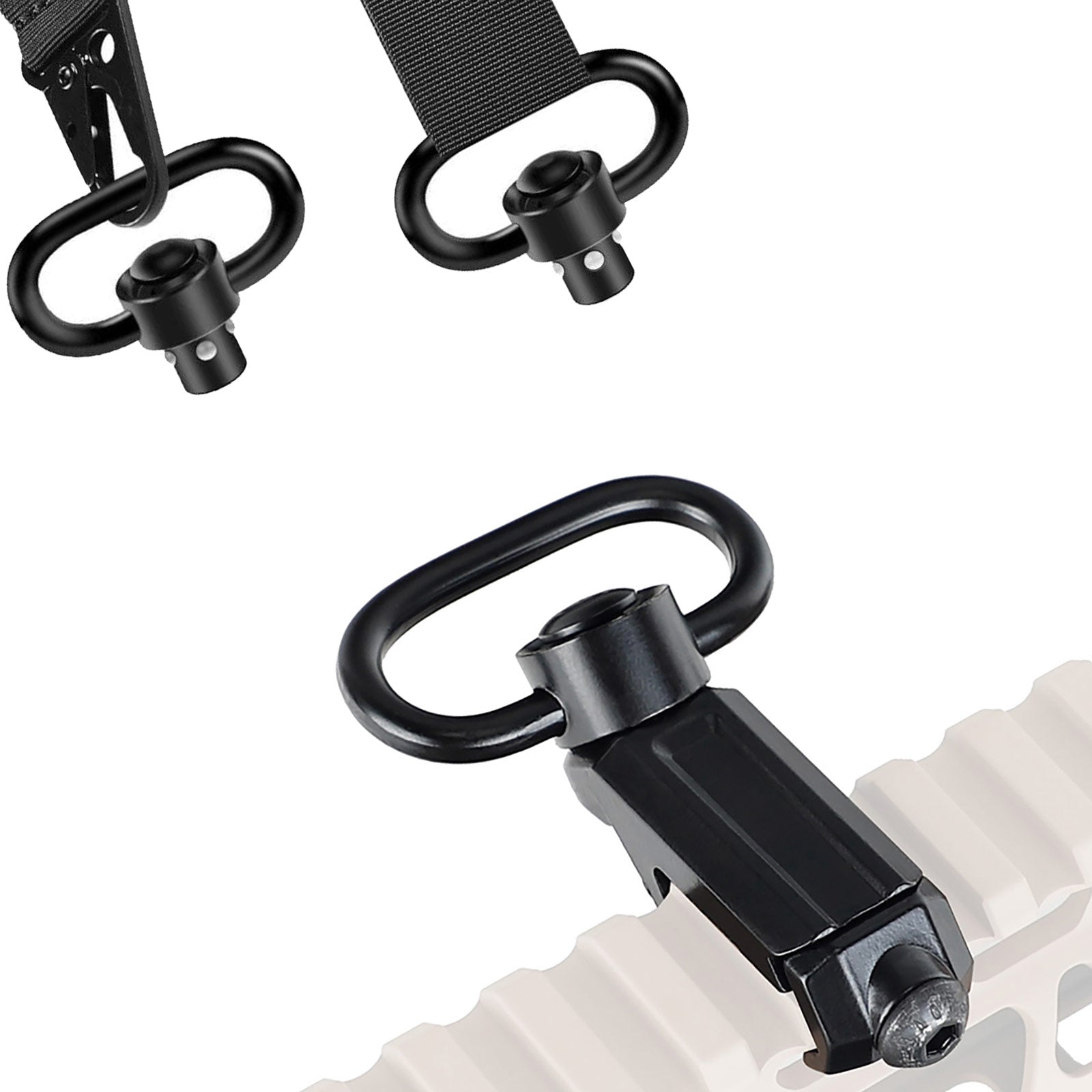 WINFREE ® Picatinny Sling Mount with Quick Detach Sling Swivel Attachment - Image 2