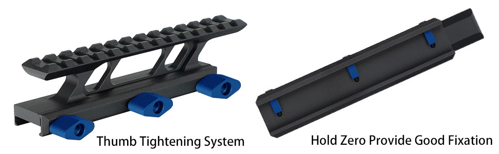 WINFREE Cantilever Picatinny Riser Mount for Red Dot Sight 1.1 inch High profile - Image 4