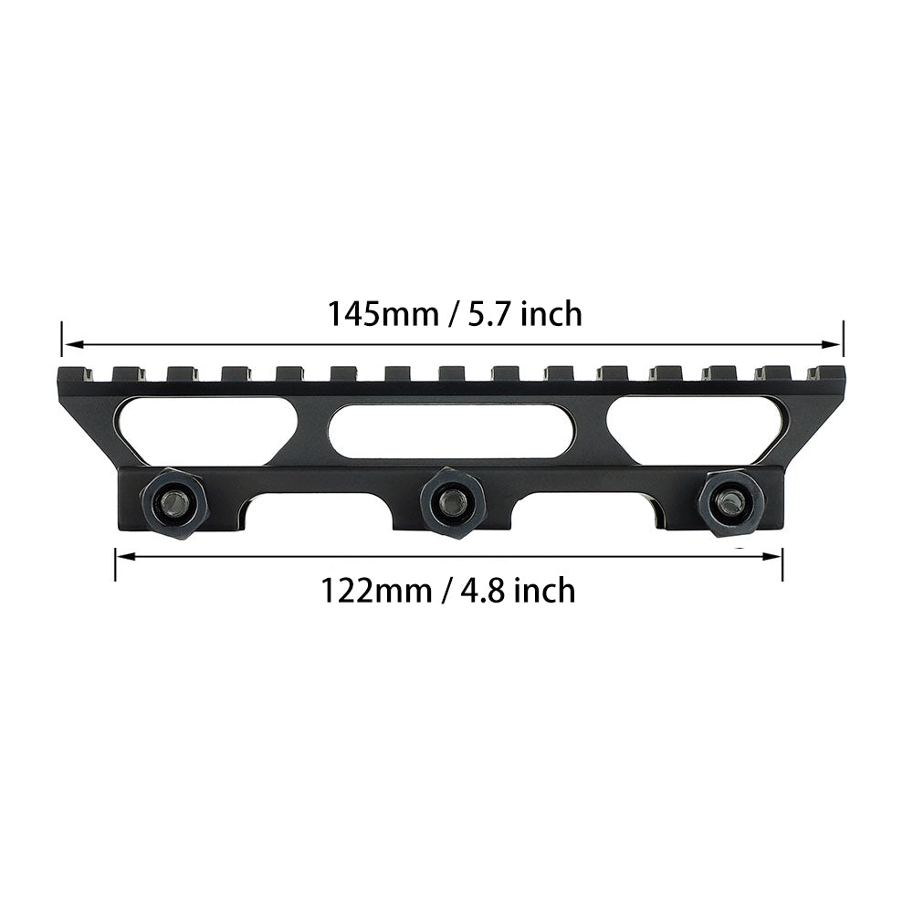 WINFREE Cantilever Picatinny Scope Riser Mount for AR - High Profile 5.7 inch L/ 14 Slot - Image 7