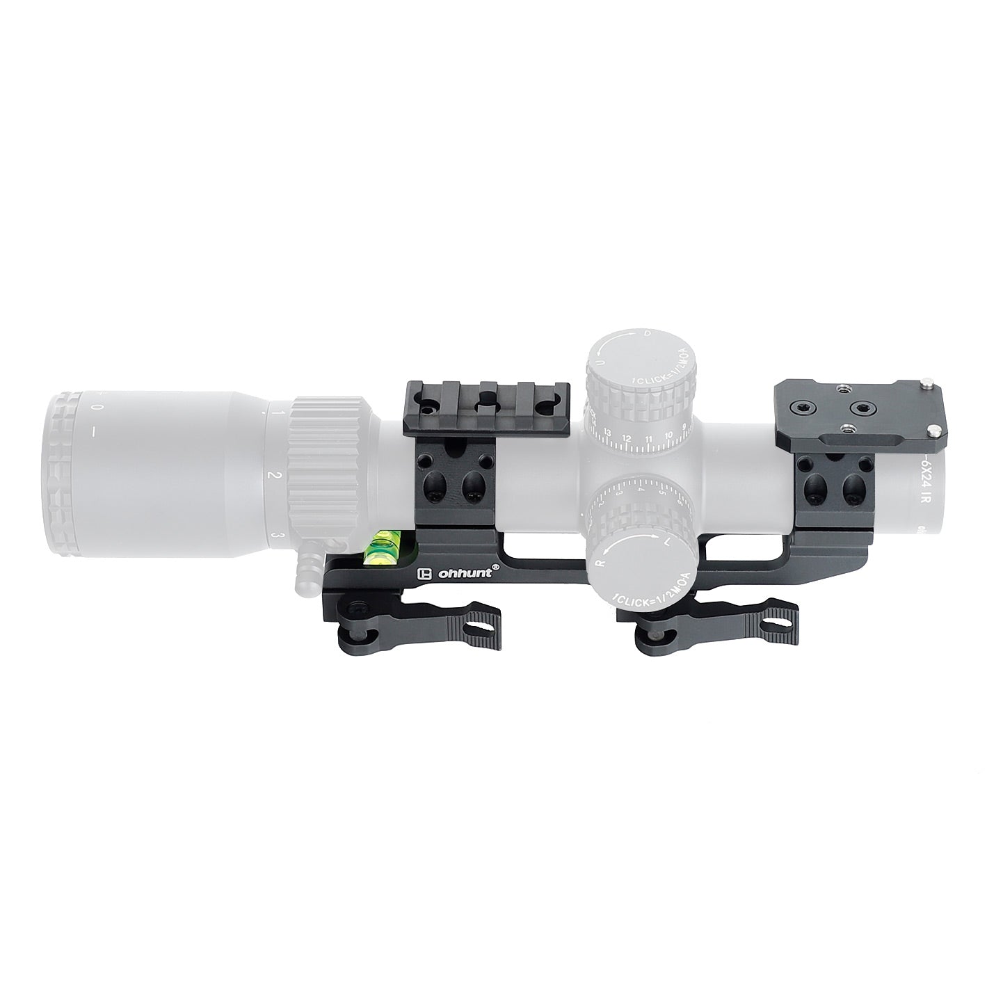 WINFREE ® 30mm Picatinny QD Scope Mount with RMR Footprint Adapter and Picatinny Rail on Top - Image 14