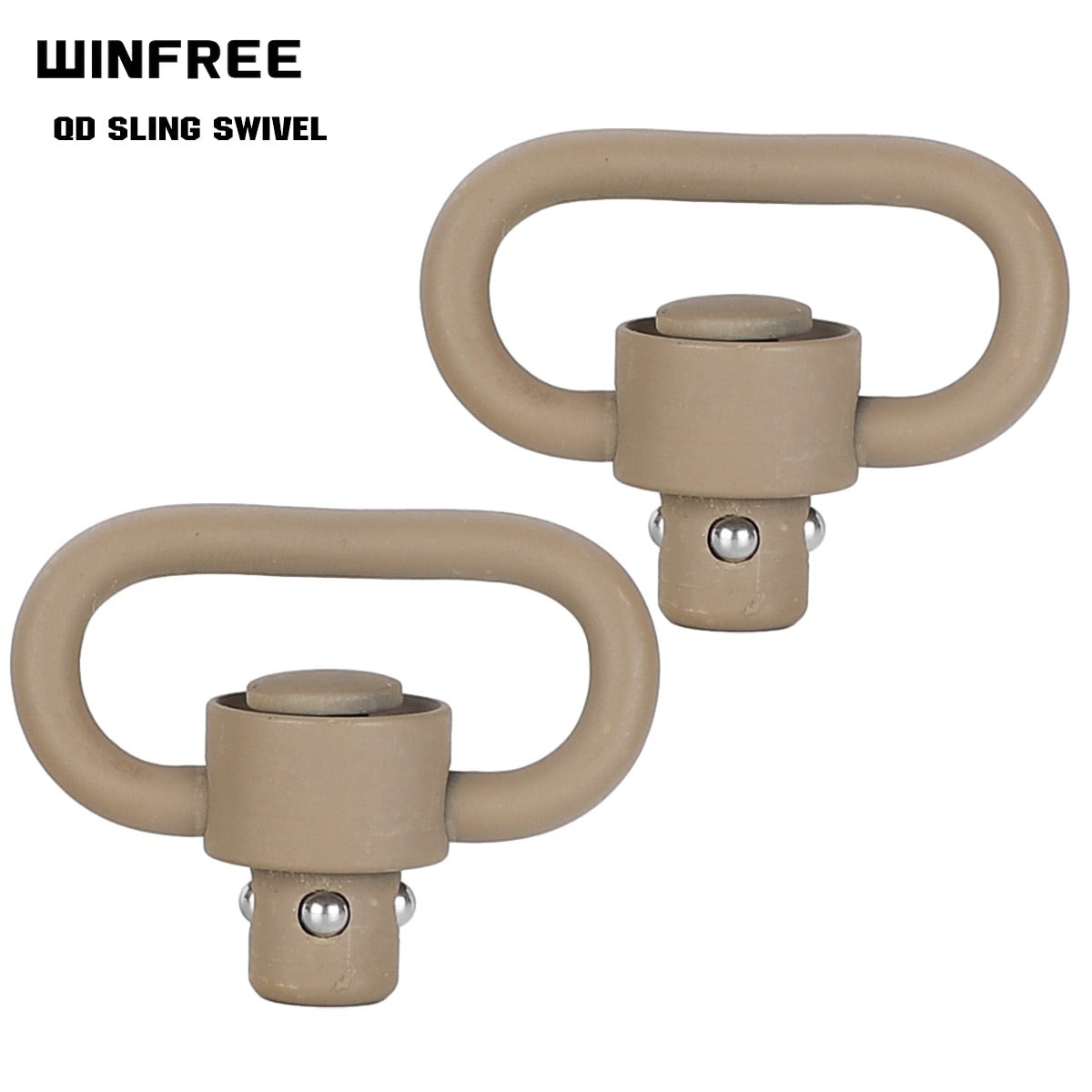 WINFREE ® 1.25" Quick Detach Sling Swivel Matte Desert Tan - Image 2