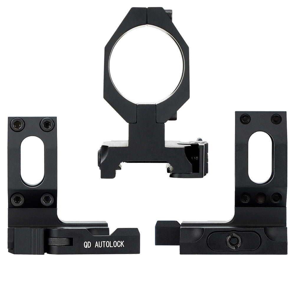 WINFREE 25/ 30mm QD L-shaped Scope Mount for Picatinny and Weaver Rails Quick Detach Auto Lock System - Image 5