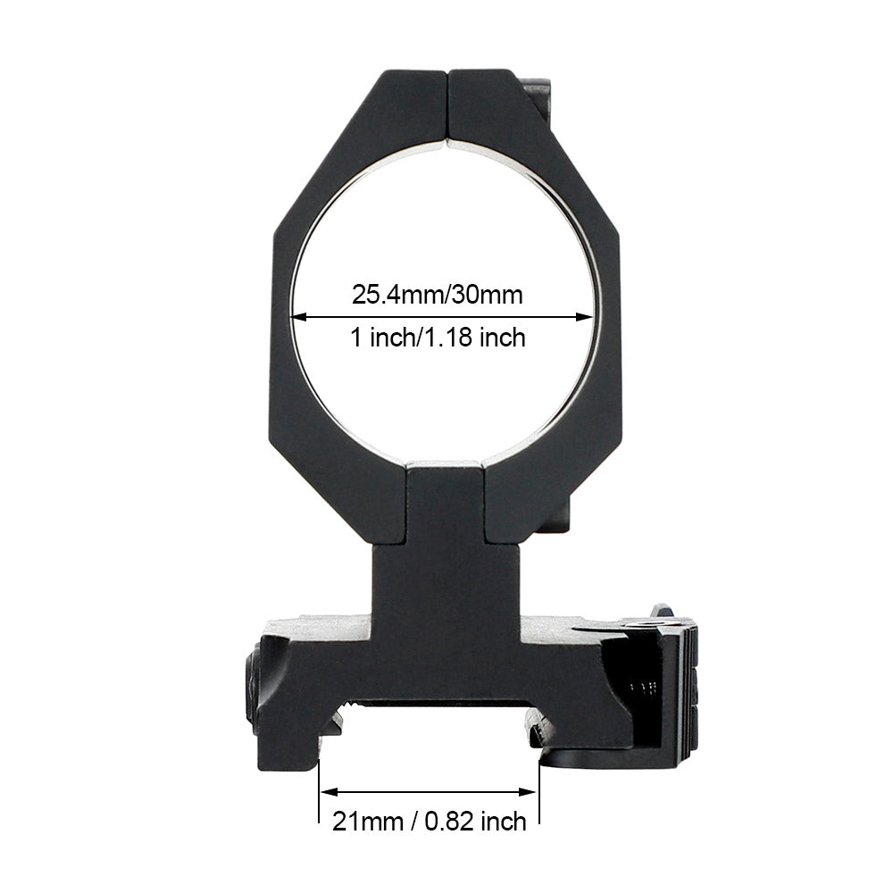 WINFREE 25/ 30mm QD L-shaped Scope Mount for Picatinny and Weaver Rails Quick Detach Auto Lock System - Image 2