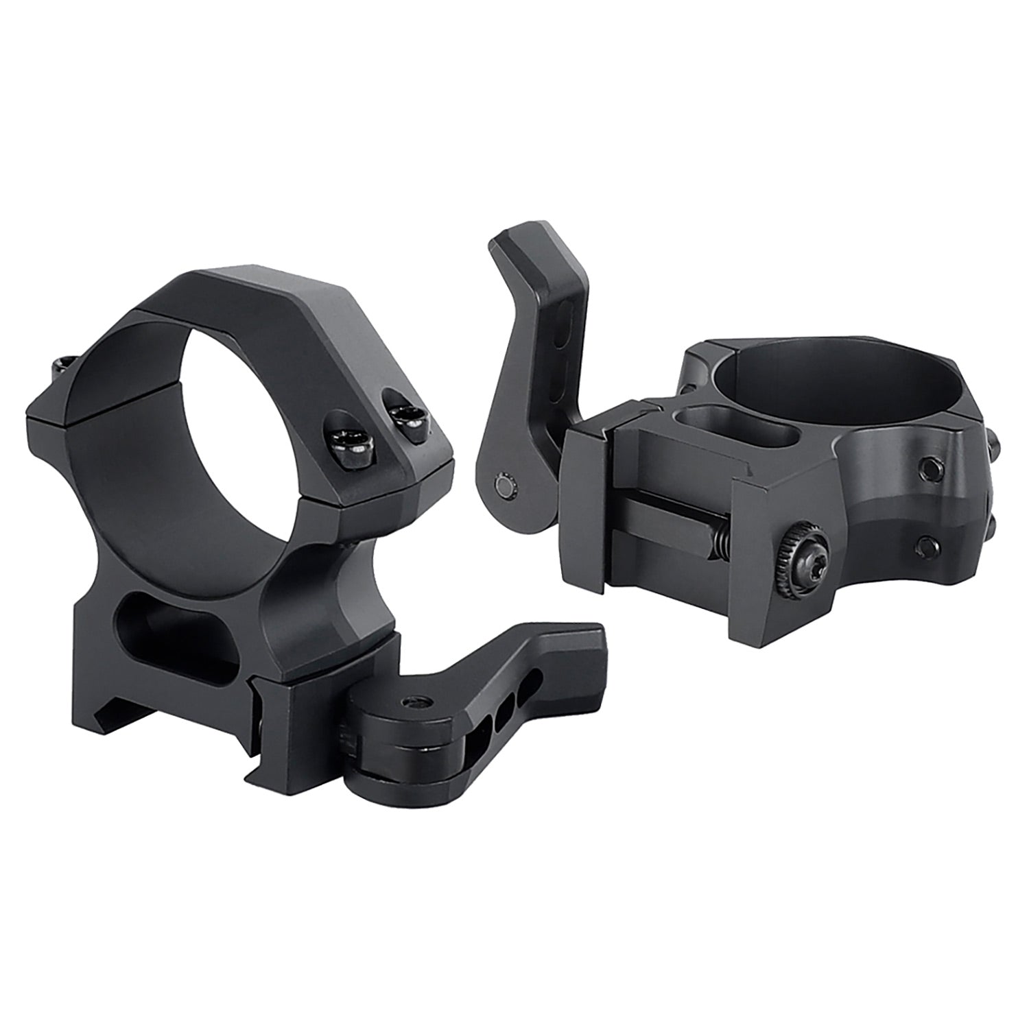 WINFREE Pro Quick Release 30mm Scope Rings Mount Picatinny Rail 7075-T6 Aluminum - High Profile - Image 8