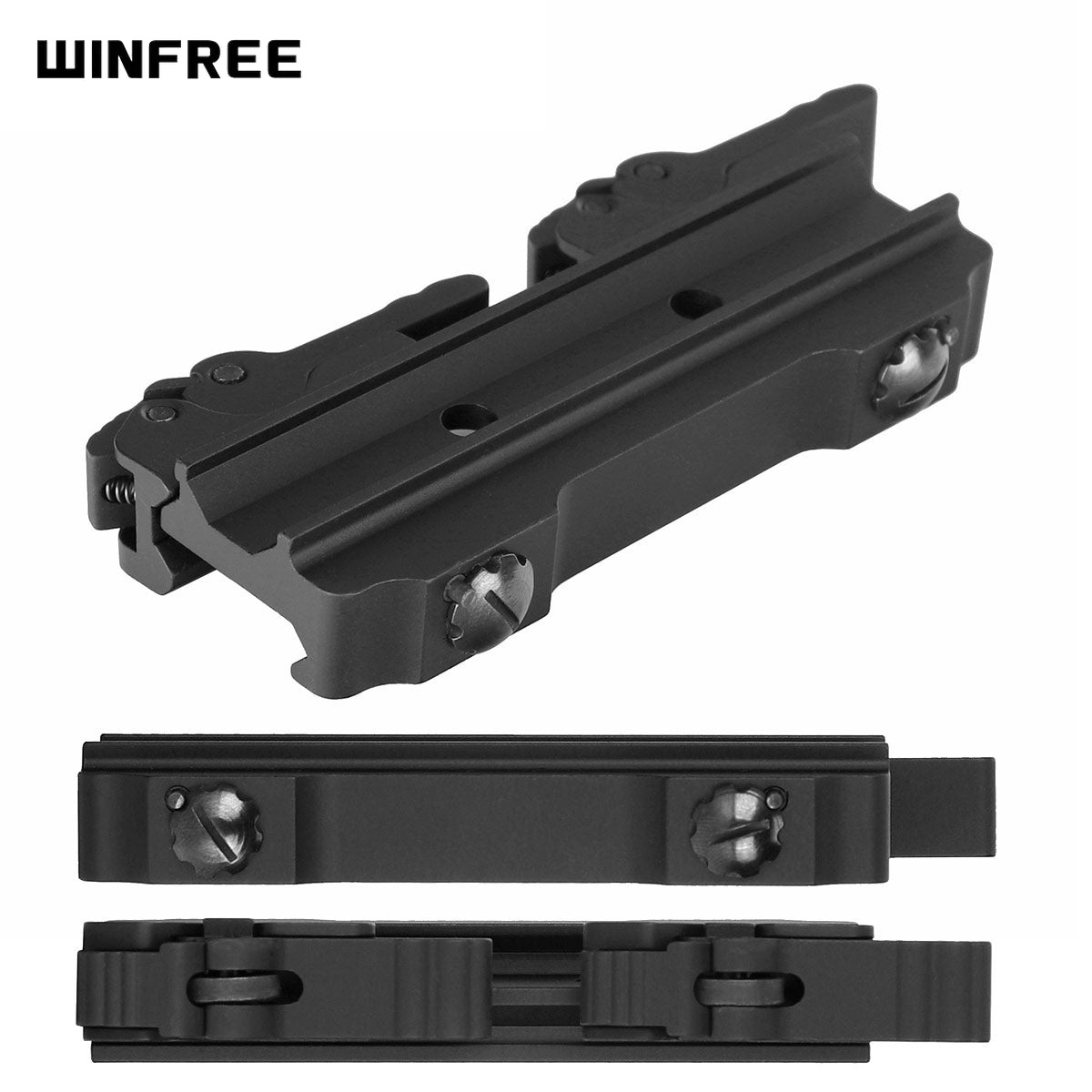 WINFREE ® Slide-to-Side Quick Release Scope Mount for Picatinny Rail Fiber Optic Sight - Image 3