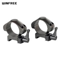 WINFREE Steel Quick Release 30mm Picatinny Scope Rings Medium Profile 2PCs