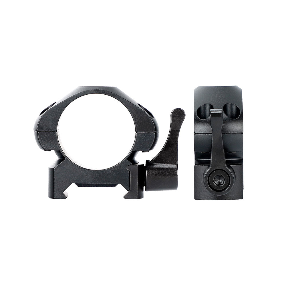 WINFREE ® Steel Quick Release 1 inch Picatinny Scope Rings Mount - Ultra Low Profile - Image 4