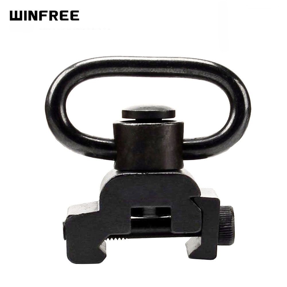 WINFREE Picatinny Rail Mounted Sling Adapter W/ Push Button QD Swivel - Image 3