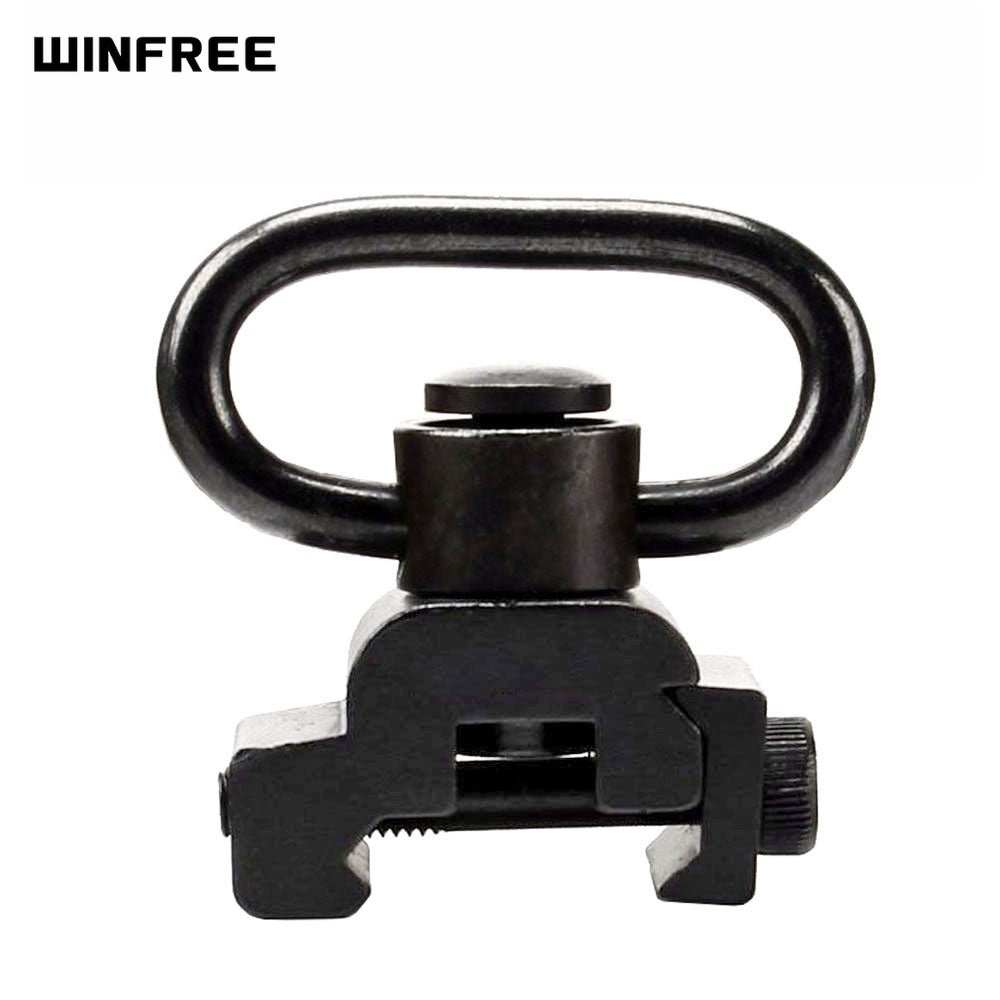WINFREE Picatinny Rail Mounted Sling Adapter W/ Push Button QD Swivel - Image 2