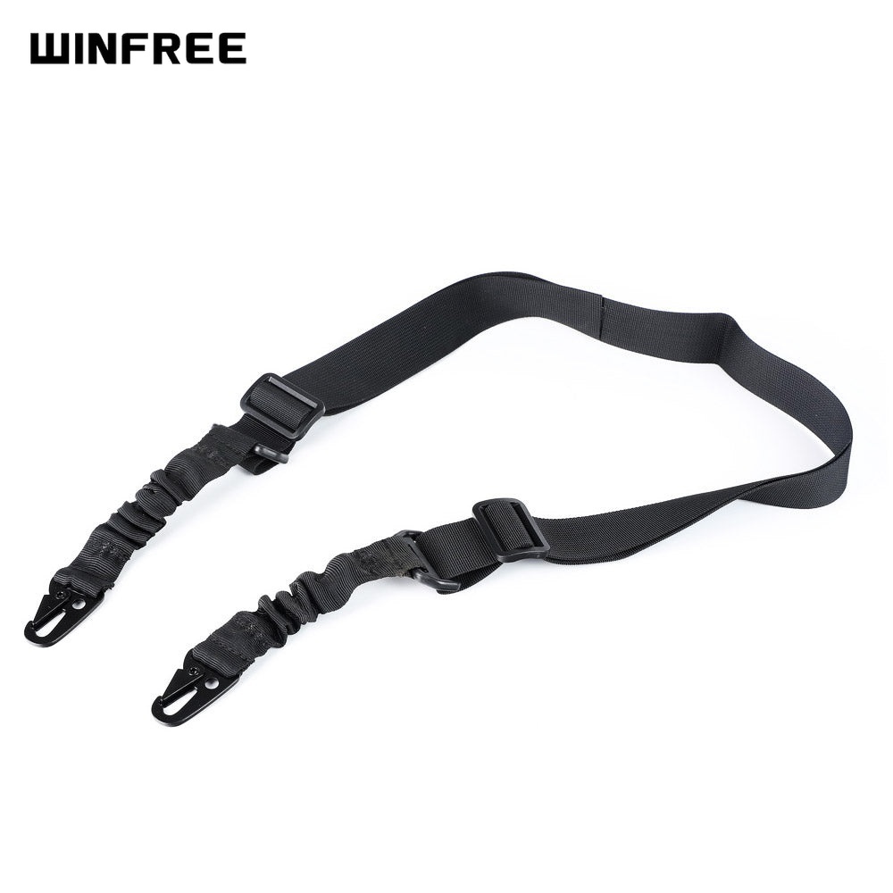 WINFREE Nylon Multi-function Two Points AR-15 Gun Sling with Length Adjuster Metal Hook