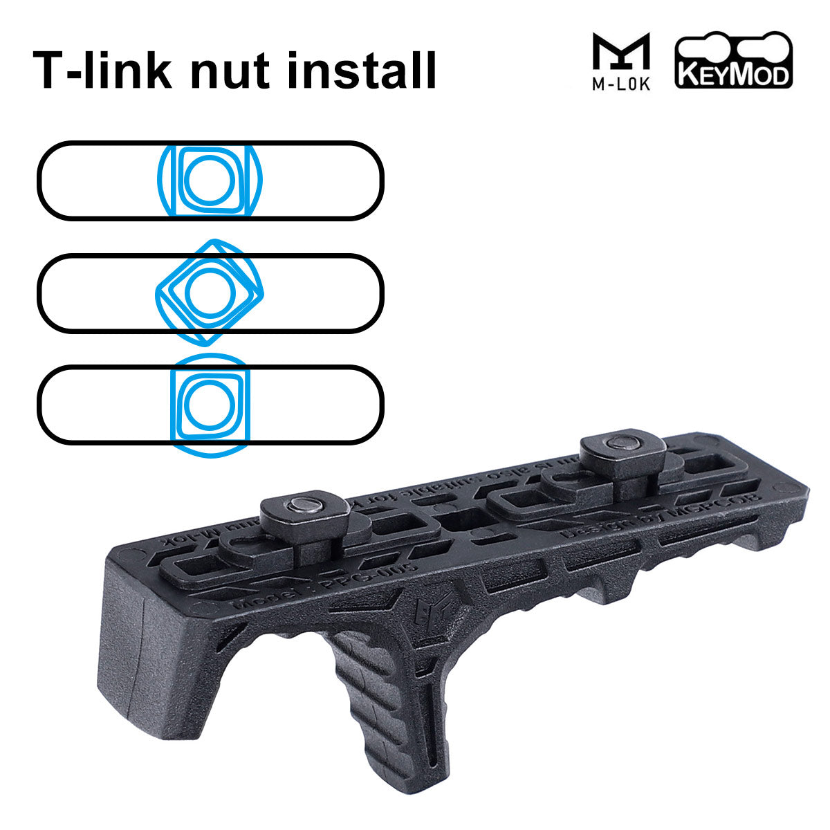 WINFREE Polymer Universal Handstop for M-LOK & Keymod Python Pattern- 3.15" - Image 2