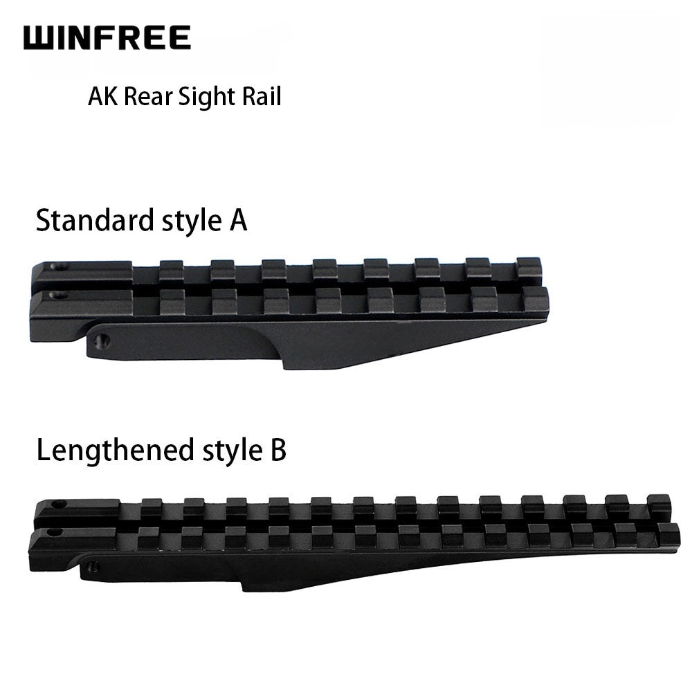 WINFREE AK 47/74 Rear Sight Rail Mount for Red Dot Sight Low Profile