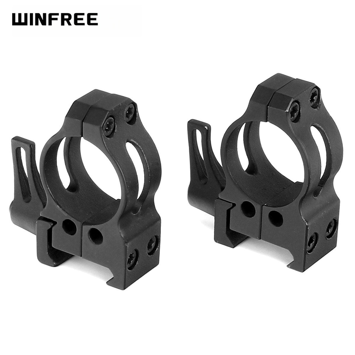 WINFREE ® Cast Steel 1 inch Quick Release Scope Rings Mount - Low Profile