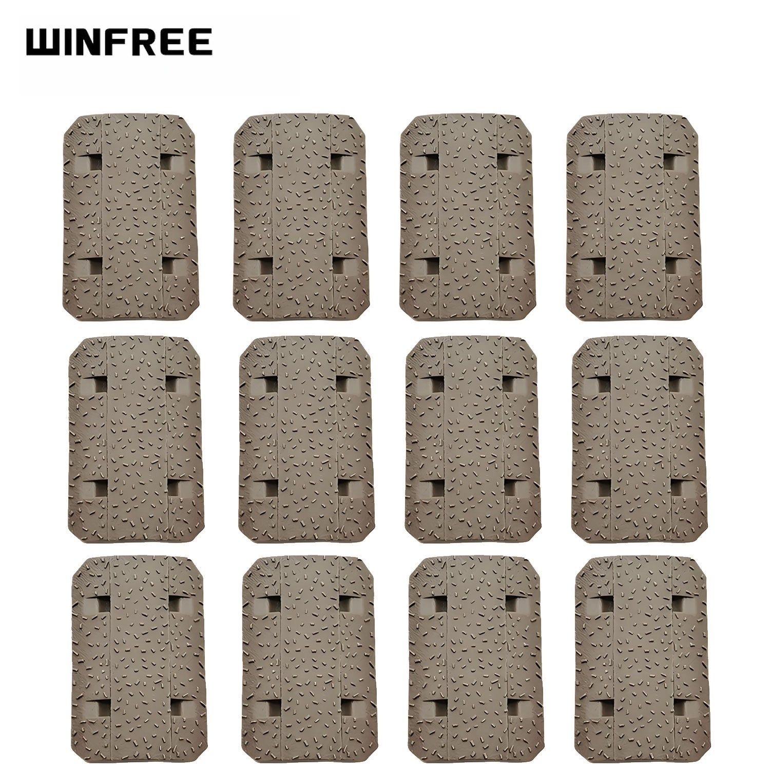 WINFREE ® M-LOK Rail Covers Snap-in Handguard Cover - fde, 12 PCS