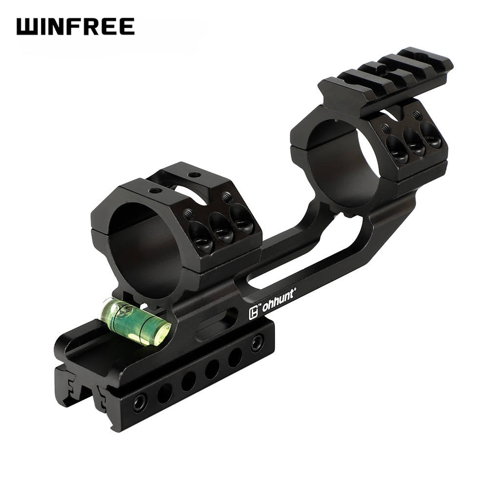 WINFREE Dovetail & Picatinny Dual Use One Piece Cantilever Scope Mount 30mm 1 inch Dia