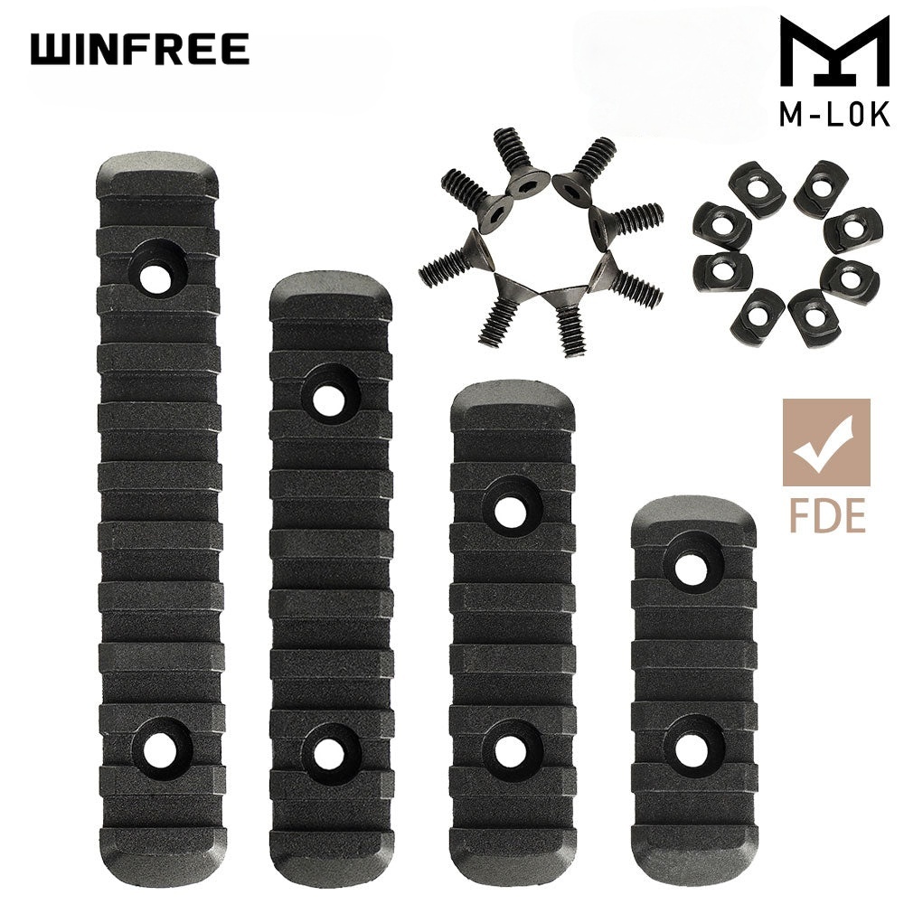 WINFREE Multipurpose Polymer Picatinny Rail Section M-LOK for Black/FDE