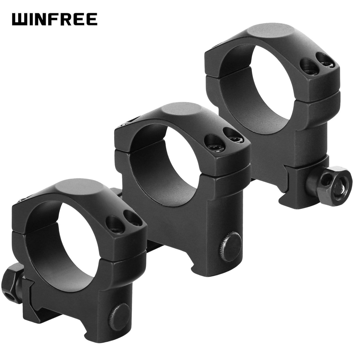 WINFREE ® Picatinny 30mm Scope Rings, Hight Medium Low Profile