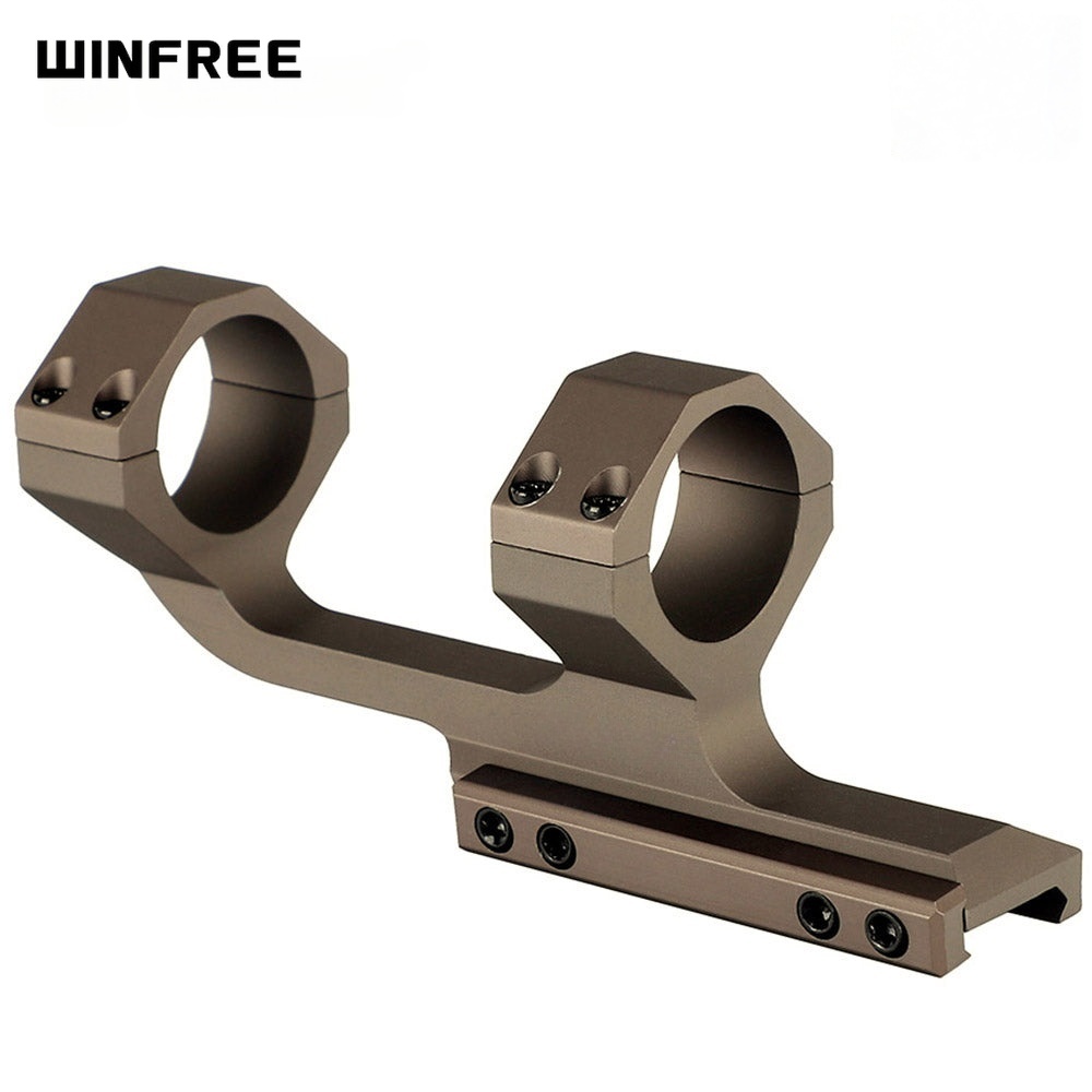 WINFREE High Profile 30mm Picatinny Cantilever Mounts with Reducer - Tan Color