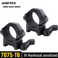 WINFREE ® Pro QD 30mm Scope Rings Picatinny Rail Mount 7075-T6 Aluminum - Low Profile