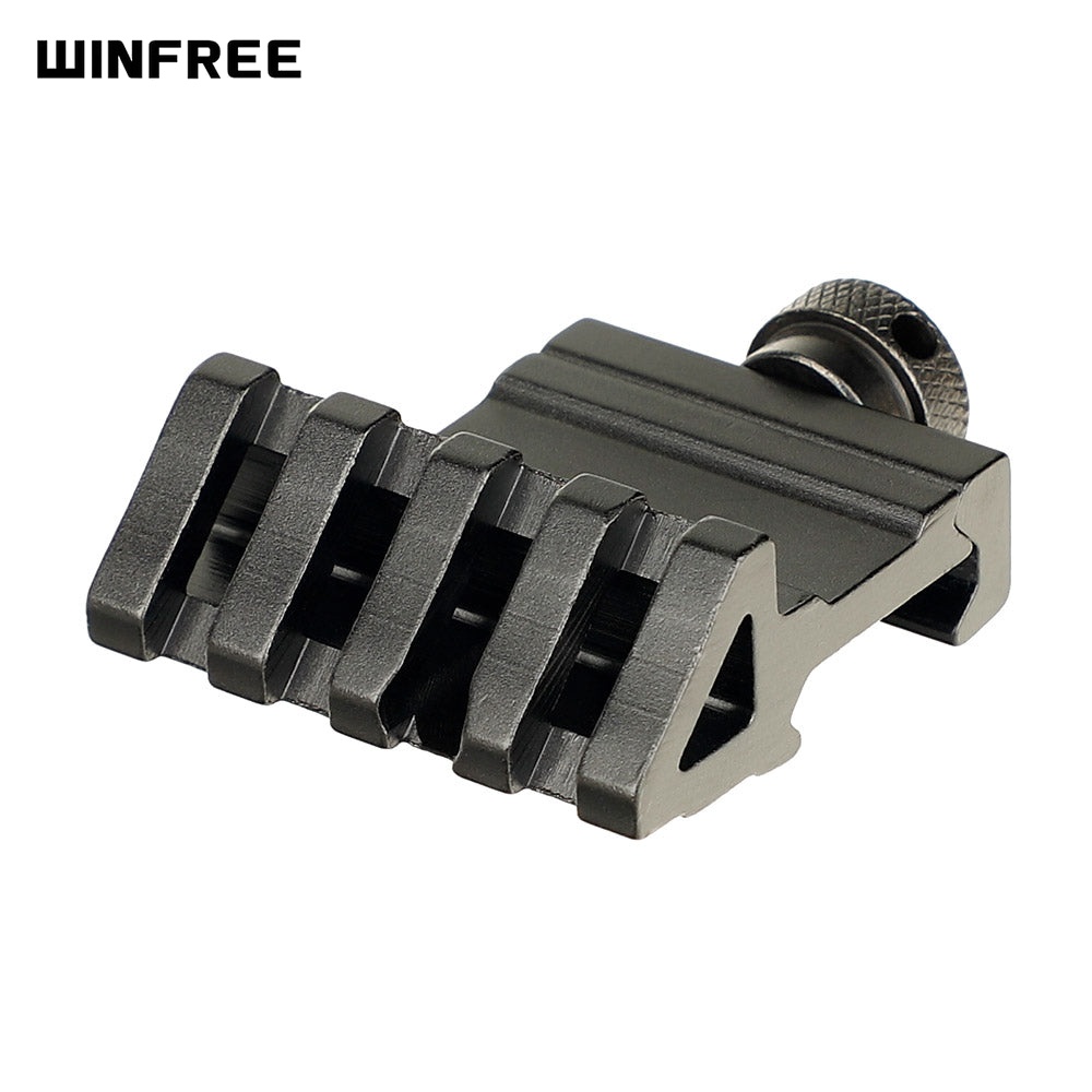 WINFREE 4 Slot 45 Degree Offset Side Mount 20mm Picatinny Rail For Optical Lron Flashlight