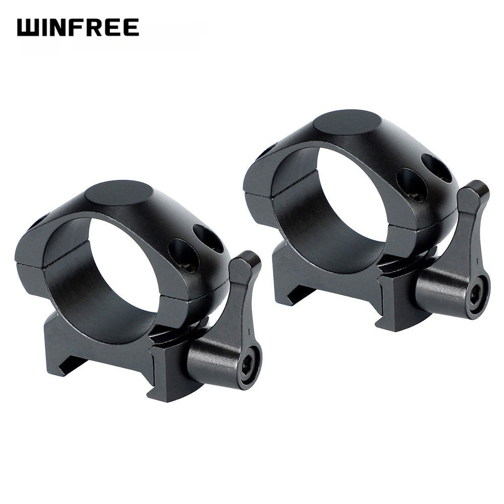 WINFREE ® Steel Quick Release 1 inch Picatinny Scope Rings Mount - Ultra Low Profile