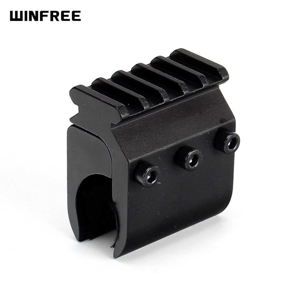 WINFREE Tatcical Barrel Mount with Picatinny Rail for Flashlight & Scope Sight