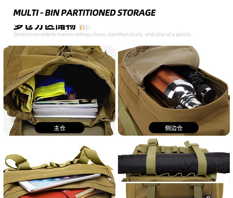 WINFREE 65L Tactical Backpack - Front Features