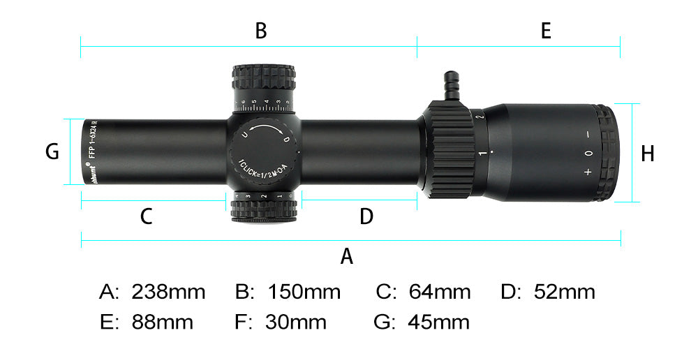WINFREE® LR 1-6X24 FFP Compact Rifle Scopes Budget 1-6x LPVO Optics for AR15 - Image 21