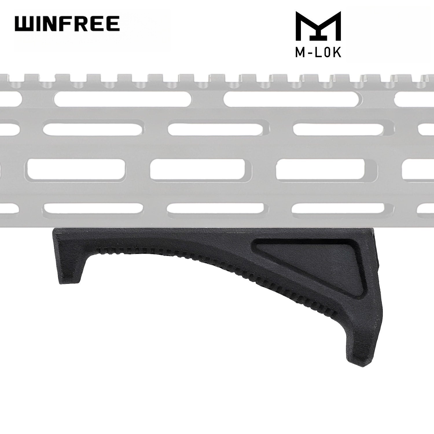WINFREE M-Lok Angled Foregrip Polymer Hand Stop - 3.94 inch - Image 2