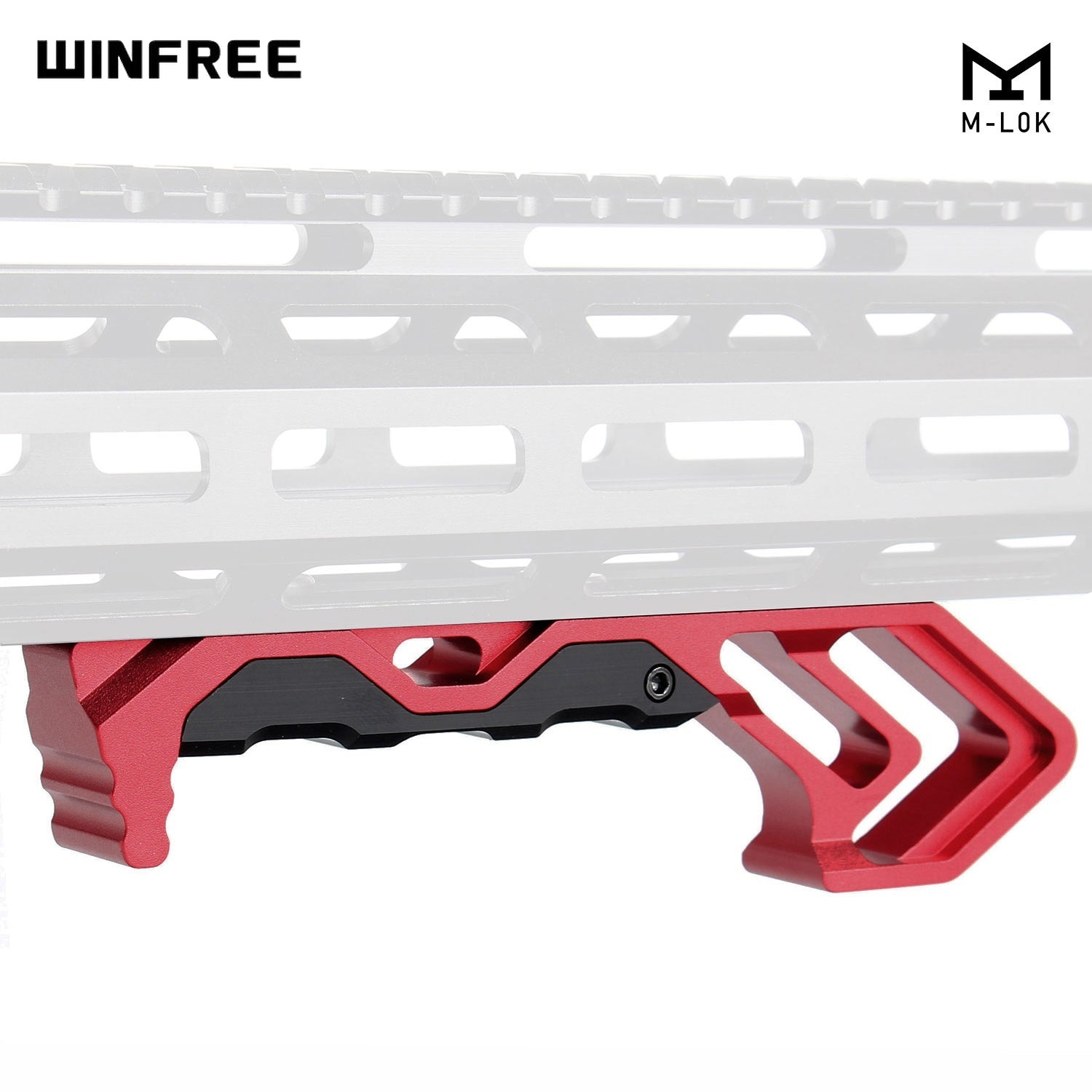 WINFREE AR-15/AR-10 M-Lok Handstop Barricade Stop Aluminum - Red - Image 4