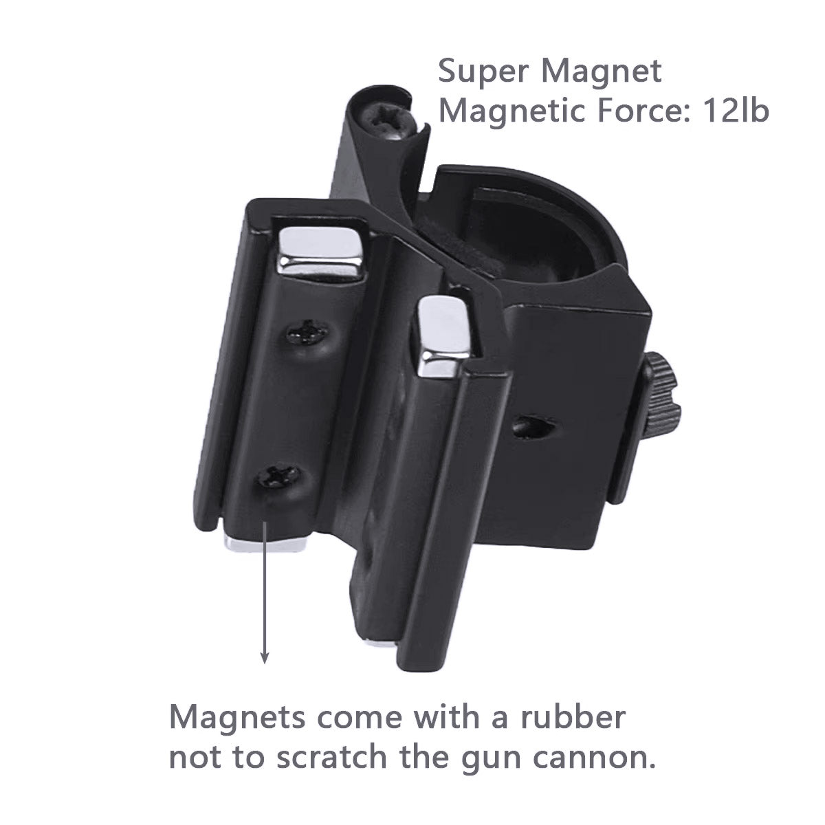 WINFREE 1 inch Magnetic Gun Barrel Mount For Flashlight Torch Shotgun Accessories - Low Profile - Image 4