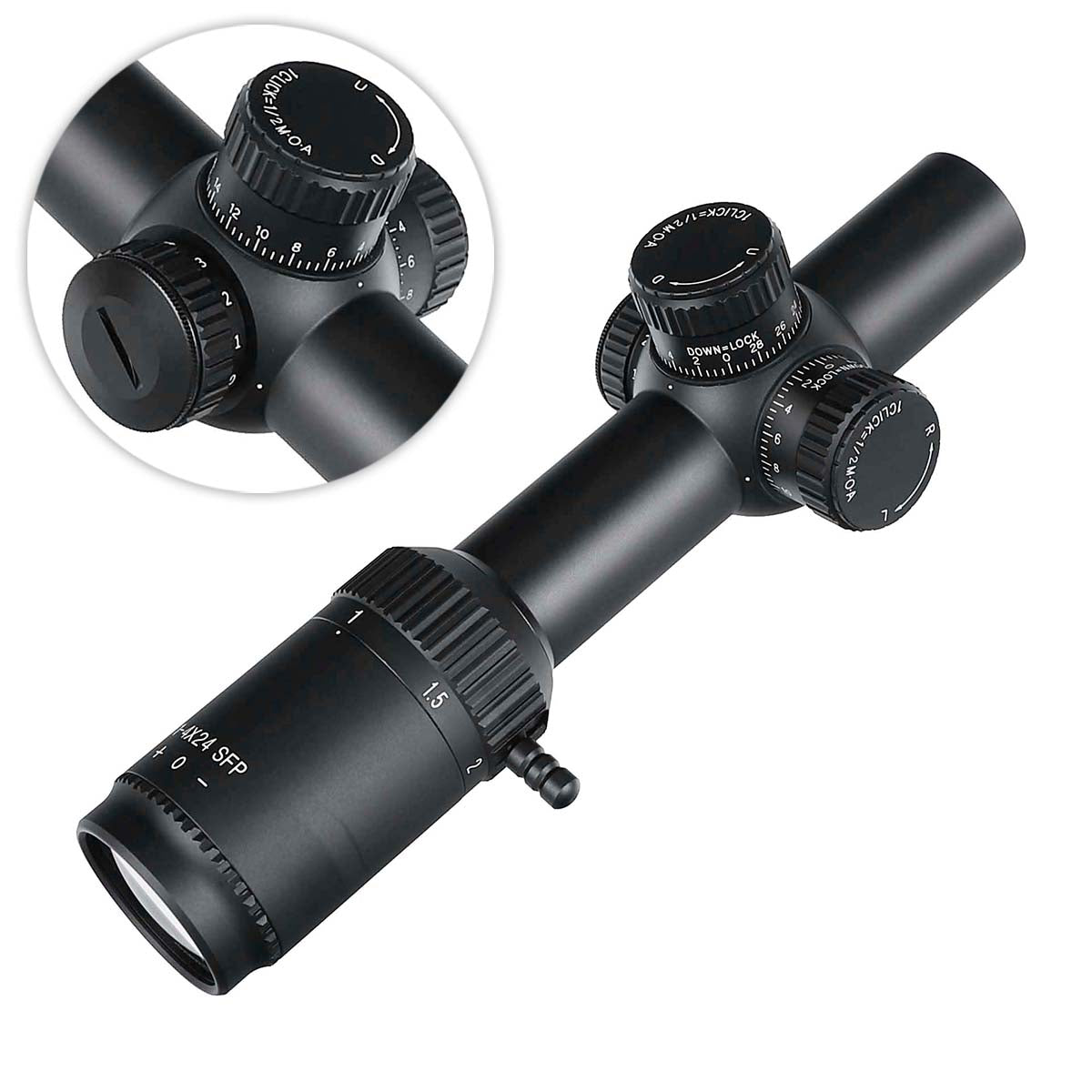 WINFREE® WR 1-4X24 SFP Compact Rifle Scope 1-4x LPVO Optics - Image 8