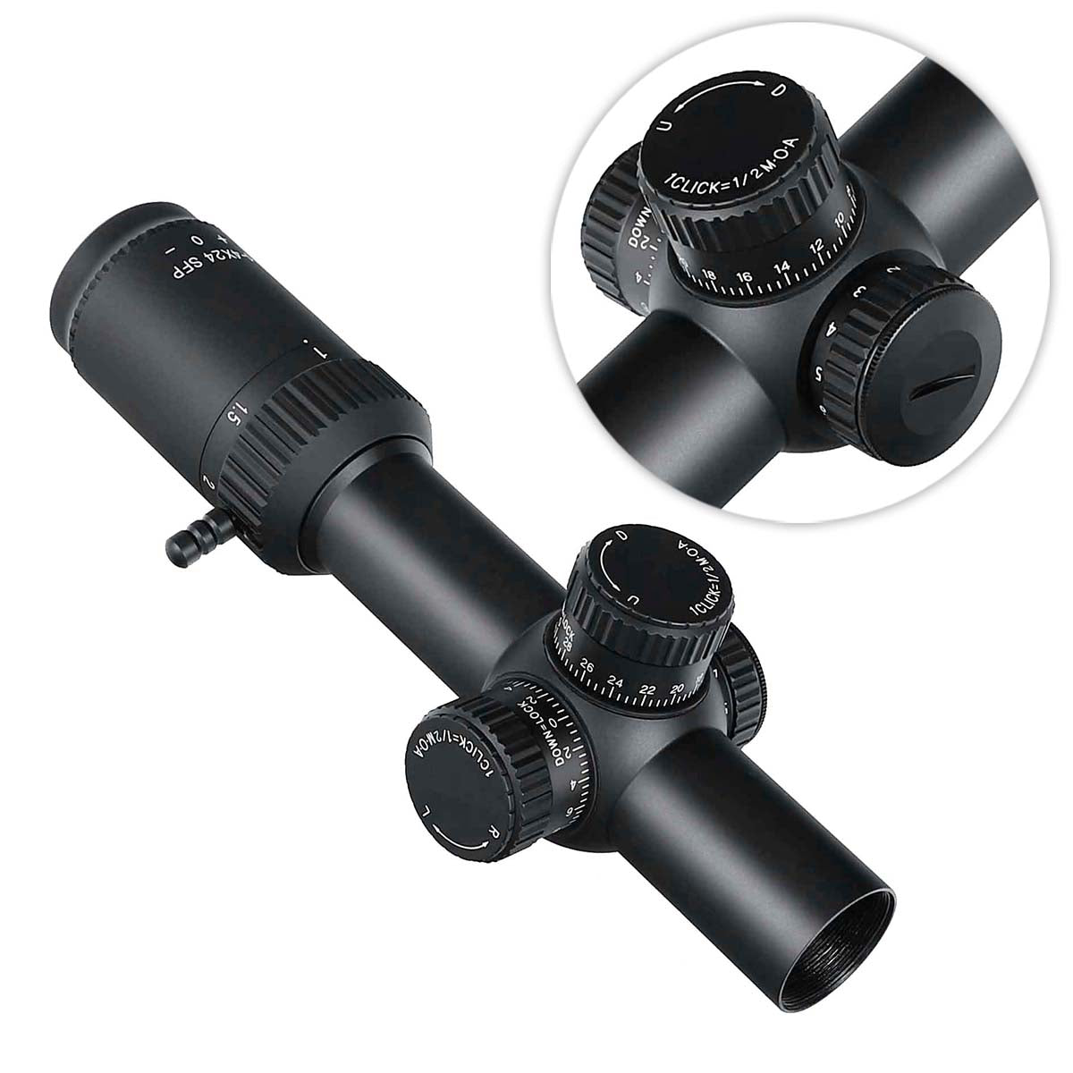 WINFREE® WR 1-4X24 SFP Compact Rifle Scope 1-4x LPVO Optics - Image 7