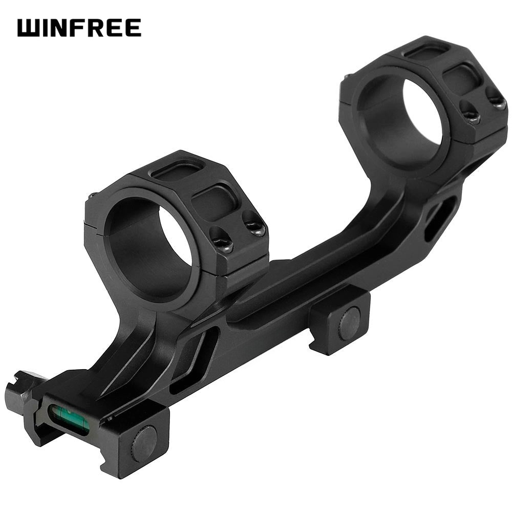 WINFREE 1-Piece1 inch 30mm Picatinny Cantilever Scope Mounts with Bubble Level - Image 2