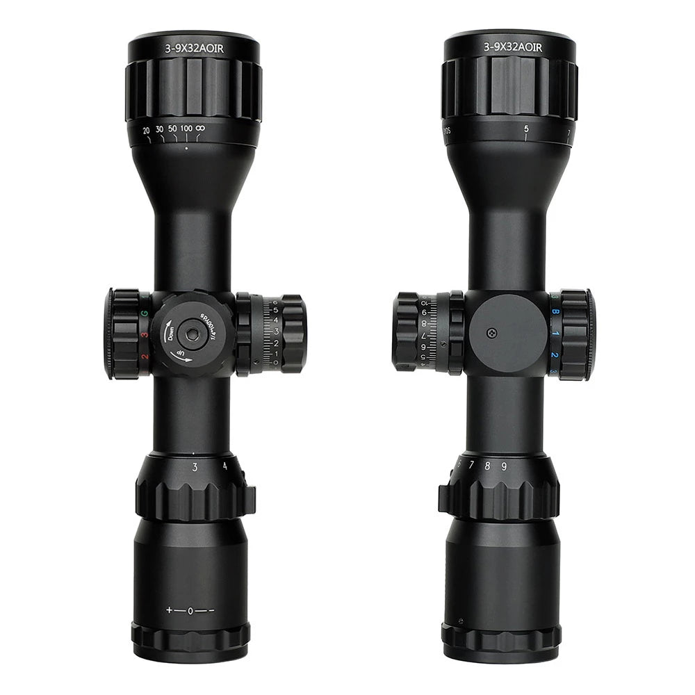 WINFREE 3-9X32 AOCE Compact Rifle Scope 1/2 Half Mil Dot Illuminated RG Turrets Locking with Sunshade - Image 13