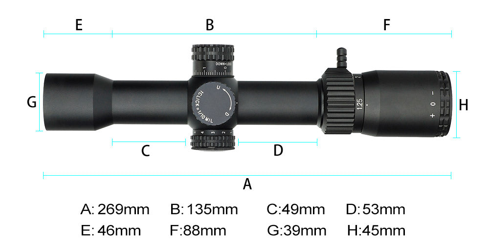 WINFREE LR 1.25-12x32 Rifle Scopes Budget LPVO Optics - Image 14