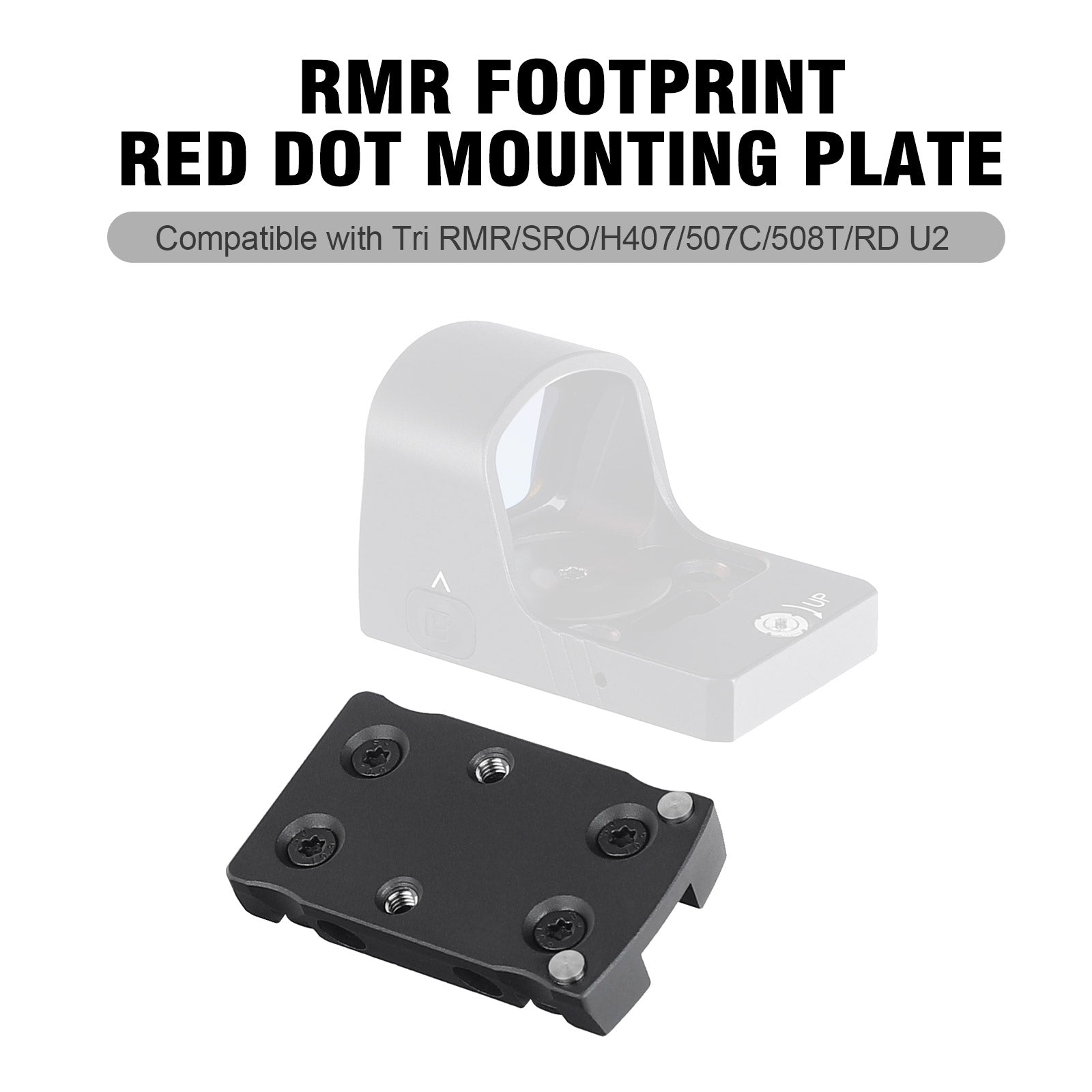WINFREE Universal Shotgun Ventilated Rib Mount Adapter Plate for RMR Footprint Red Dot Sight - Image 5