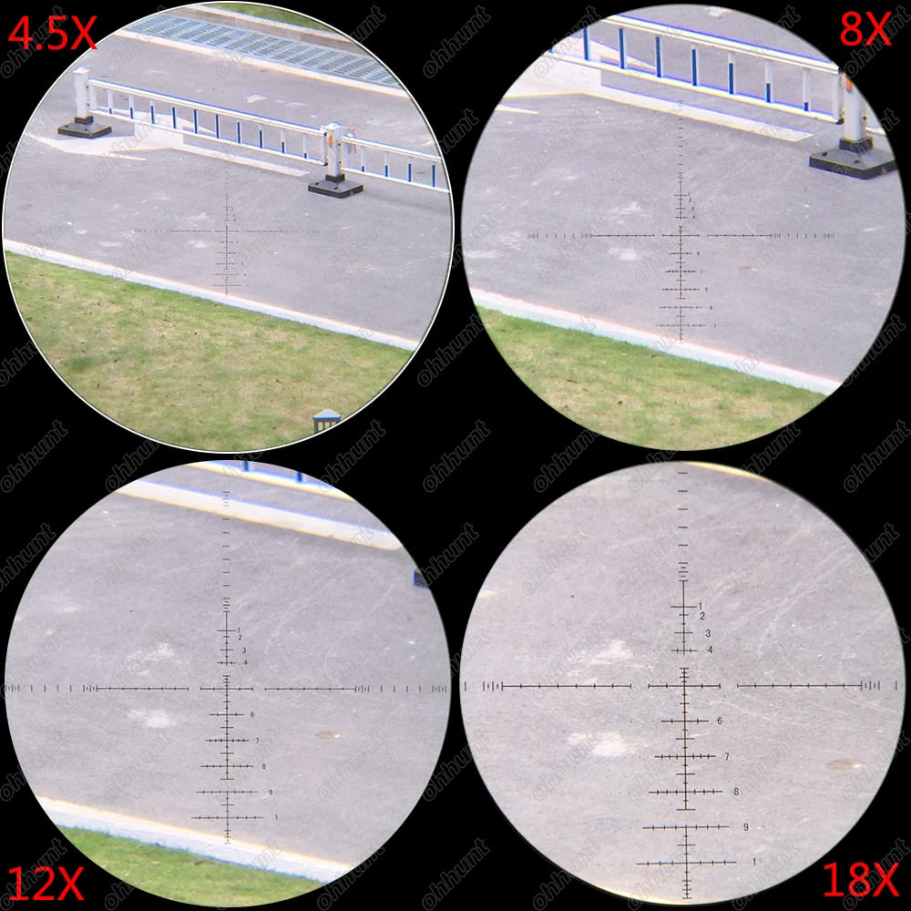 WINFREE® 4.5-18X44 SFIR Tactical FFP Rifle Scopes Side Parallax R/G Glass Etched Reticle Lock Reset - Image 14